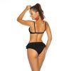 Dwuczesciowy Stroj kapielowy PUSH UP z wysokim stanem Latoja vK NEGRO Czarny LAVEL tyl