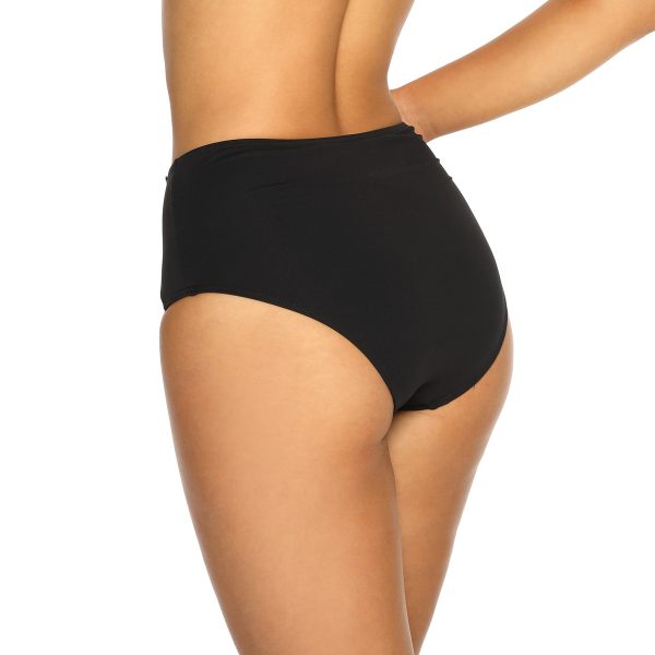 Majtki kapielowe z wysokim stanem Panties vG NEGRO Czarny LAVEL tyl