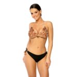 Bikini Biustonosz Kapielowy PUSH UP EDIT KN KAMELOWY LAVEL przod