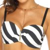 Biustonosz kapielowy PUSH UP Brigitt H PS20 Czarny LAVEL przod