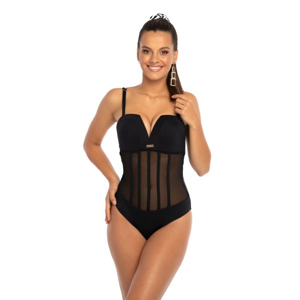 Milena Negro przod jednoczesciowy stroj kapielowy LAVEL