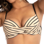 biustonosz kapielowy bezowy paski Latoja PS21 vB przod LAVEL