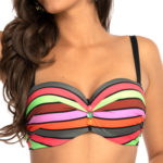 biustonosz kapielowy kolorowy paski Brigitt C PS32 vMN przod LAVEL