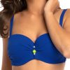 biustonosz kapielowy niebieski push up Brigitt MW Castaway przod LAVEL