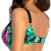 biustonosz kapielowy zielony liscie kwiaty Loren 1 N16 tyl LAVEL