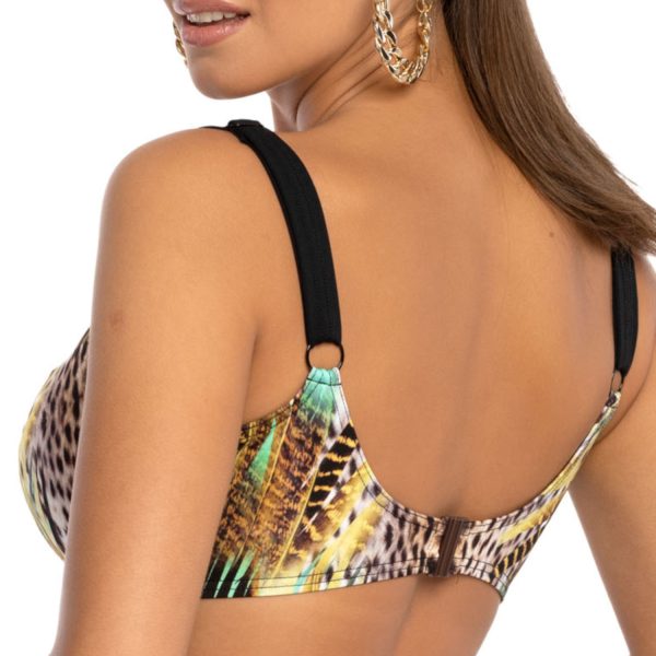biustonosz kapielowy zwierzecy wzor plus size Loren 1 F11 tyl LAVEL