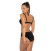 dwuczesciowy stroj kapielowy Oxana N Q10 czarny zloty polyskujacy seksowny eksponujacy biust tyl