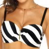 Biustonosz kapielowy PUSH UP Brigitt H PS20 Czarny LAVEL przod