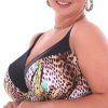 modny biustonosz kapielowy plus size Loren 1 F11 motyw wzor zwierzecy na duzy biust autorskie miski Size producent LAVEL bok