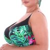 modny biustonosz kapielowy plus size Loren 1 N16 w liscie i kwiaty na duzy biust autorskie miski Size producent LAVEL bok