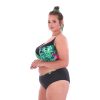 stroj kapielowy dwuczesciowy plus size Loren 1 N16 w liscie i kwiaty na duzy biust autorskie miski Size producent LAVEL bok