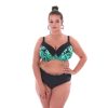 stroj kapielowy dwuczesciowy plus size Loren 1 N16 w liscie i kwiaty na duzy biust autorskie miski Size producent LAVEL przod
