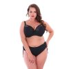 stroj kapielowy dwuczesciowy plus size Loren 2 Negro z wiazanymi majtkami czarny na duzy biust autorskie miski Size producent LAVEL przod