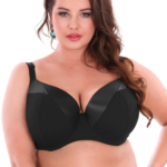2stroj kapielowy dwuczesciowy plus size Loren 2 Negro z wiazanymi majtkami czarny na duzy biust autorskie miski Size producent LAVEL przod