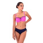 BRIGITT A POP ART dwuczesciowy stroj kapielowy push up dla malego biustu z majtkami ze sciagaczami polski producent lavel 2023 przod