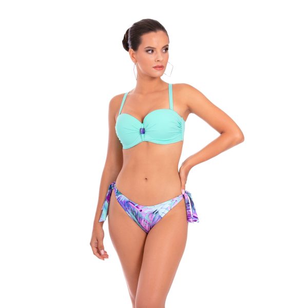 BRIGITT MW N17 dwuczesciowy stroj kapielowy push up dla malego biustu z wiazanymi regulowanymi majtkami polski producent lavel 2023 przod