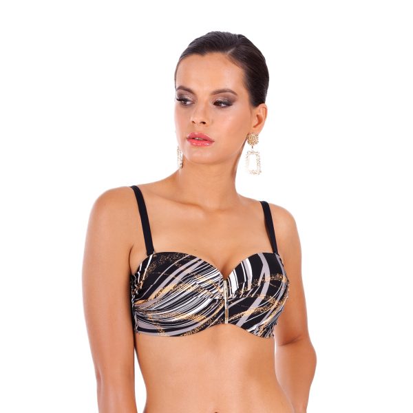 Brigitt cup b1 czarny biustonosz kapielowy push up dla malego biustu polski producent lavel 2023 przod