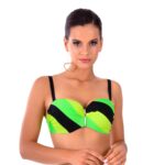 Brigitt cup ps14 biustonosz kapielowy w paski push up dla malego biustu polski producent lavel 2023 przod