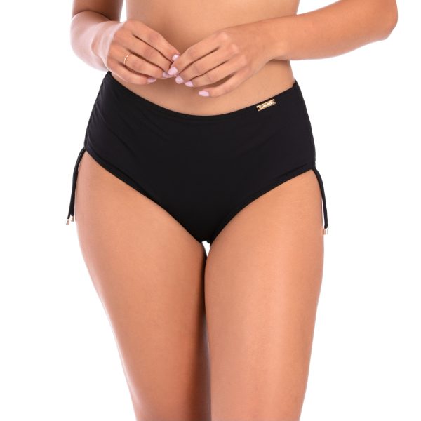 Figi loren 2 negro majtki kapielowe z wysokim stanem ze sciagaczami na duzy brzuch wyszczuplajace polski producent lavel 2023 przod3