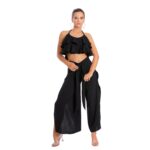 IGA PANT R6 czarne spodnie plazowe optycznie wydluzajace nogi polski producent lavel 2023 przod