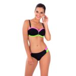 IVET POP ART dwuczesciowy stroj kapielowy push up dla malego biustu z majtkami fantazyjnymi z rozcieciami polski producent lavel 2023 przod