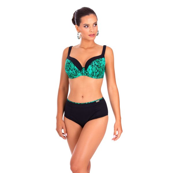 LOREN 1 B4 stroj kapielowy dwuczesciowy z miekka miska piankowa na duzy biust i majtkami z wysokim stanem polski producent lavel 2023 przod