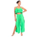 iga top pant r5 spodnie plazowe z rozcieciami top plazowy z falbankami polski producent lavel 2023 przod