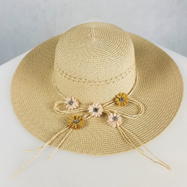 lily kapelusz damski slomkowy bezowy dodatki plazowe okrycie glowy polski producent lavel 2023 przod.jpg