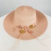 lily kapelusz damski slomkowy rozowy dodatki plazowe okrycie glowy polski producent lavel 2023 przod.jpg