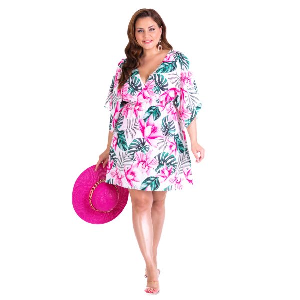 luna n18 krotka sukienka plazowa narzutka plus size poslki producent lavel 2023 przod