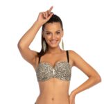 brigitt cup f7 biustonosz kapielowy z push upem w panterke dla malego boistu polski producent lavel 2023 przod