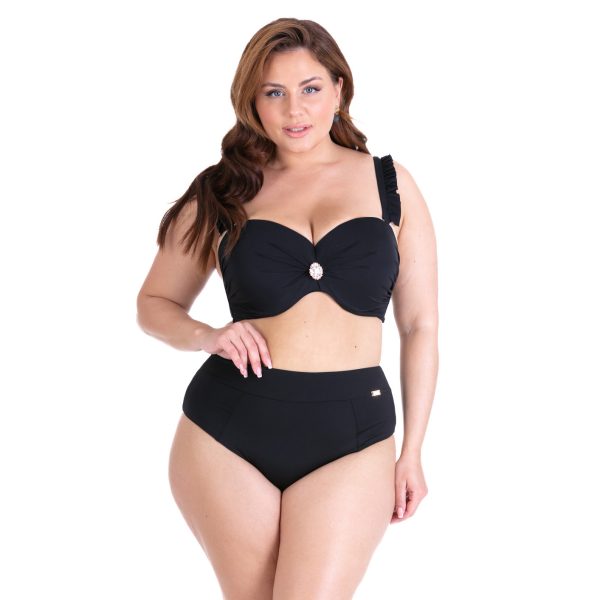 Brigitt B v.Z negro biustonosz kapielowy push up plus size polski producent lavel 2023 przod