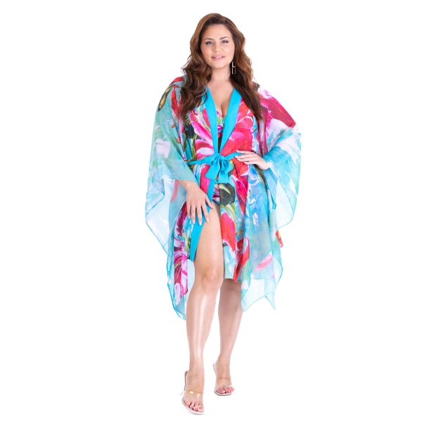 kimono c4 narzutka plazowa plus size wyszczuplajaca polski producent lavel 2023 przod