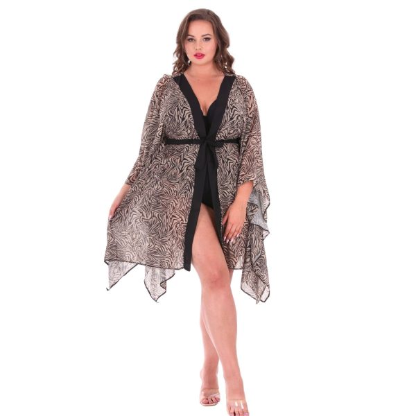 kimono s40 sukienka narzutka plazowa plus size polski producent lavel 2023 przod