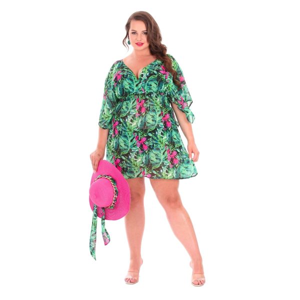 luna n16 sukienka narzutka plazowa plus size polski producent lavel 2023 przod