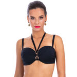 Brigitt O biustonosz czarny push up kapielowy z wiazany na maly biust dla duzego biustu polska produkcja lavel 2025