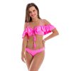 SAMANTA POP ART dwuczesciowy stroj kapielowy push up z falbanka dla malego biustu z klasycznymi majtkami polski producent lavel 2023 05