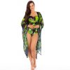 kimono Z23 zielone narzuta na stroj kapielowy peniuar przezroczysty szlafrok pareo narzutka plazowa liscie polska produkcja lavel 2024 5