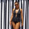 Alina negro jednoczesciowy czarny kostium kapielowy Wyszczuplajacy Plus Size Ukrywajacy Brzuch i Boczki z Baskinka Stroj kapielowy z glebokim dekoltem polski producent 2024(5)