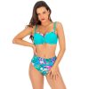 Abi Cup N23 Biustonosz kapielowy Push Up dla Malego biustu dla duzego biustu Plus Size morski w roslinny wzorA od bikini polski producent LAVEL 2024 (2)
