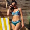 Brigitt Cup C6 Turkusowa gora od bikini Biustonosz stanik kapielowy push up na maly biust usztywniany z odpinanymi ramiaczkami bardotka w szlaczki wzorki polski producent LAVEL 2024 (3)