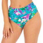 Figi Abi N23 Modelujace Figi Kapielowe Abi Plus Size Wysoki Stan Morski z Tropikalnym Wzorem Majtki ukrywajace Boczki Wyszczuplajace polski producent LAVEL 2024 (1)