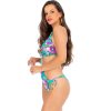 Panties Lili v. Monikini N23 Monokini oryginalny kostium kapielowy wiazany na szyi turkusowy w kwiaty w roslinny wzor ekstrawagancki bikini zakrywajace brzuch lavel polski producent LAVEL 2024 (8)
