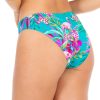 Panties v.A N23 Dol od bikini Majtki kapielowe klasyczne kapielowki damskie blekitne figi turkusowe w rozowe kwiaty dol od stroju kapielowego premium polski producent LAVEL 2024 (2)