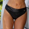 Panties v.C L1 Czarne majtki kapielowe bryczesy uwydatniajace posladki ze skorzanymi wstawkami eleganckie z podwyzszonym stanem Dol od stroju kapielowego lavel polski producent LAVEL 2024