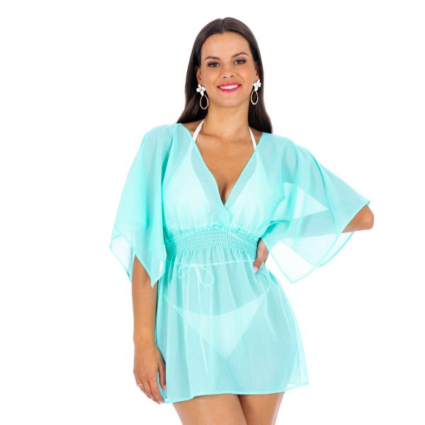 prof Luna S46 Krotka sukienka plazowa na duzy biust na duzy brzuch wyszczuplajaca polski producent LAVEL 2024