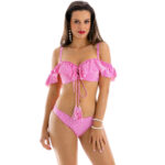 samanta c w paski bikini dla malego biustu rozowe biale prazki hiszpanka kostium kapielowy z fredzlami dwuczesciowy dla malego biustu polska produkcja lavel 2024(1)