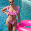 samanta c w paski bikini dla malego biustu rozowe biale prazki hiszpanka kostium kapielowy z fredzlami dwuczesciowy dla malego biustu polska produkcja lavel 2024(2)