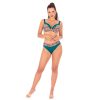 LOREN Z17 kostium kapielowy dwuczesciowy na duzy biust plus size we wzorki kolrowy zielony stroj kapielowy bikini plus size z wyokim stanem lavel 2024 4