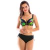 Loren Cup N20 Gora od bikini soft cup half biustonosz stanik kapielowy push up dla duzego biustu szerokie ramiaczka plus size w kwiatowy wzor palmy lavel polski producent LAVEL 2024 1